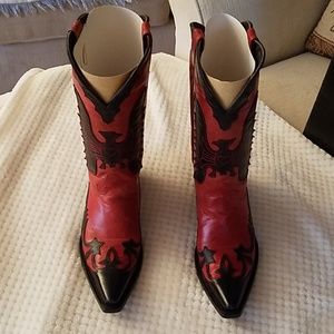 Women's fancy Red Eagle western boots